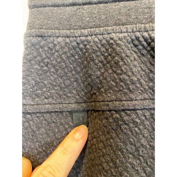 Lululemon 4 Warm Down Jogger II Sweatpants Heathered Core Black Textured - Picture 6 of 7